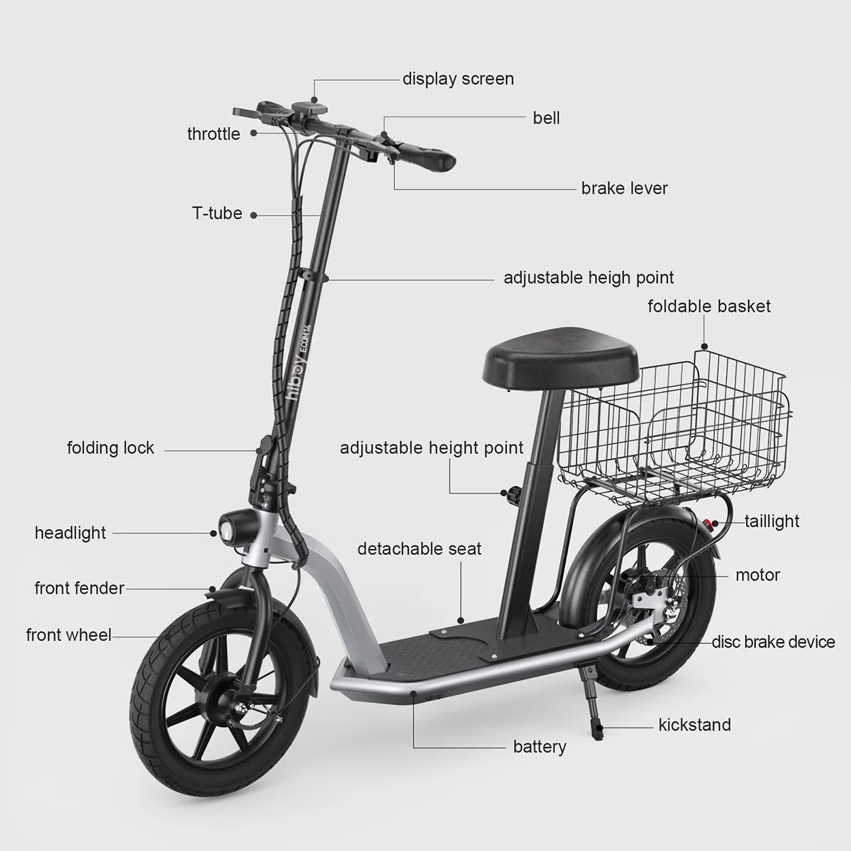 ECOM 14 Electric Scooter - Fat Tire Commuter